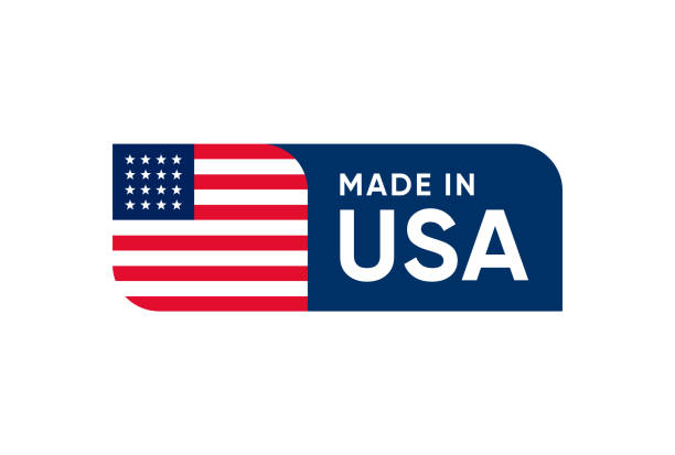 Made In USA. Label Banner icon design Made in the USA