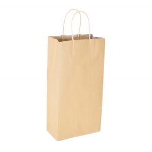 Double-bottle Paper Wine Bag with Handles