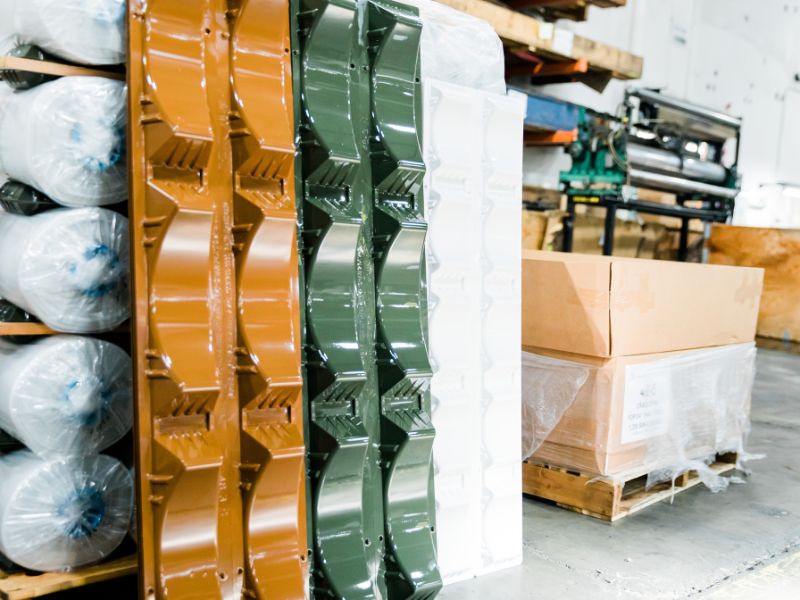 durable plastic roll cradles