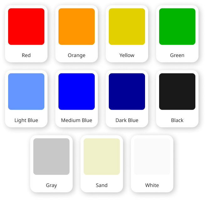 motor route color swatches