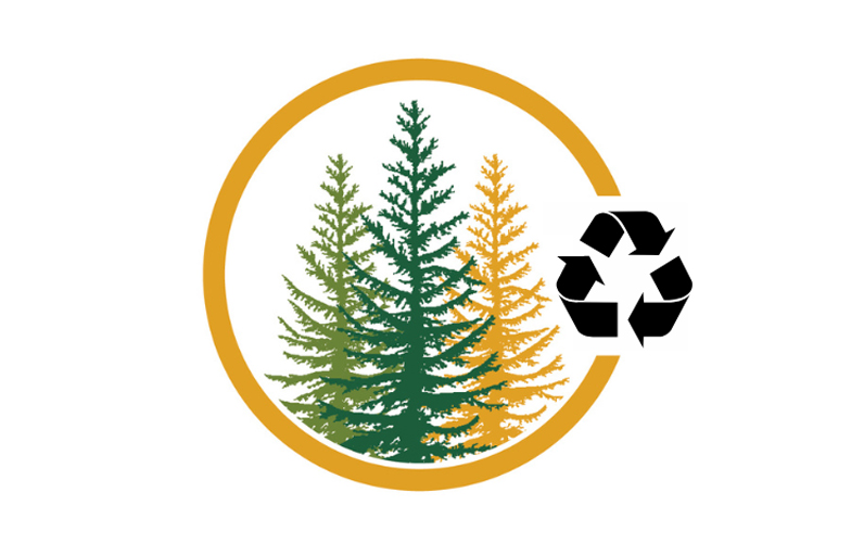tamarack circle with a recycle symbol